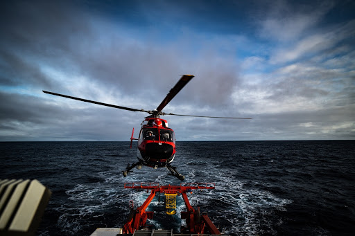 Heli-Service on bord the "Polarstern"