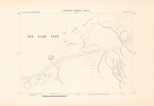 Hyderabad Municipal Maps, Mir Alam & Bahadurpura Area, Sheet No - 62 Front