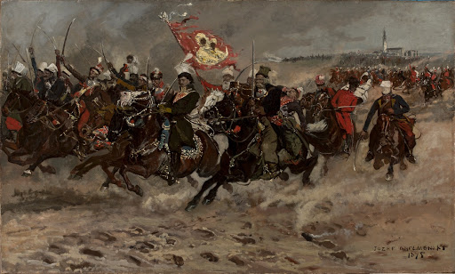 Kazimierz Pułaski and his soldiers at Częstochowa during the Bar Confederation