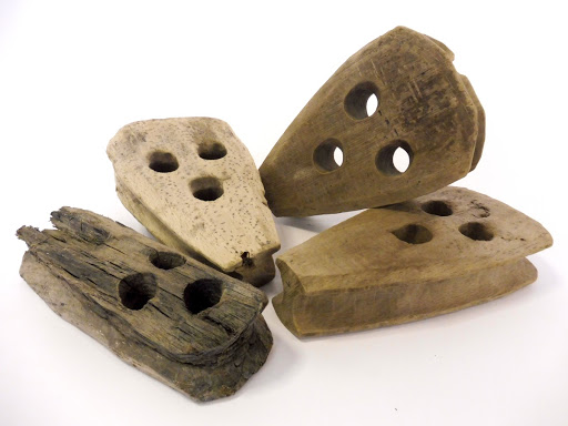 Wooden blocks from the Bremen Cog