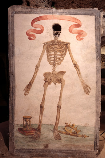 Allegoria del trionfo della morte. XVII sec. d.C. Catacombe di San Gaudioso.