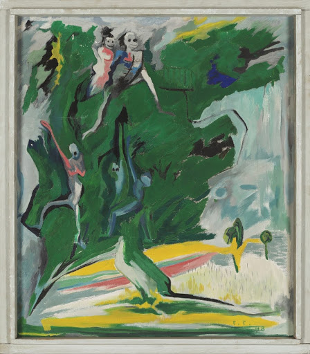 Untitled (Human figures on green)