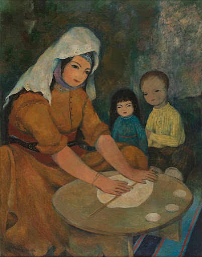 Hamur Açan Yörük Kadını/Nomadic Woman Rolling Dough