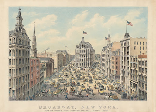 Broadway, New York: From the Western Union Telegraph Building Looking North