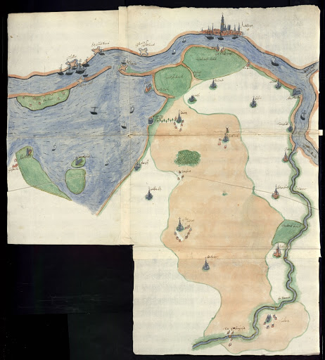 The island of Doel and the flooded polders