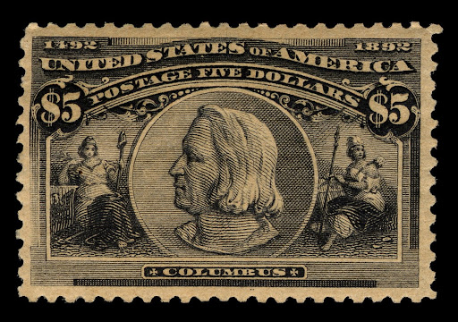 $5 Christopher Columbus stamp