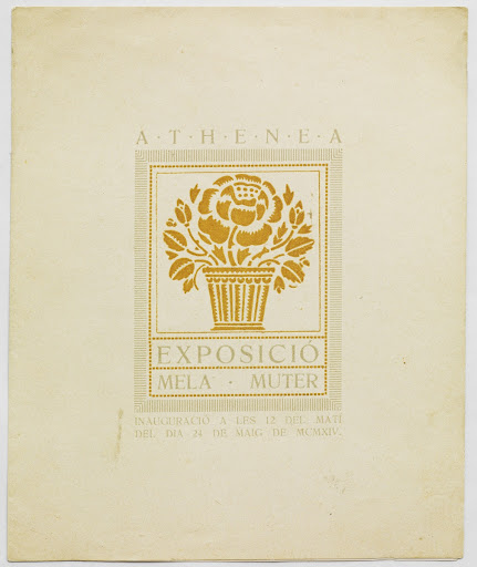 Invitació de l'exposició de Mela Muter