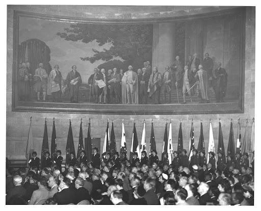 Flag Bearers at the Transfer of the Declaration of Independence