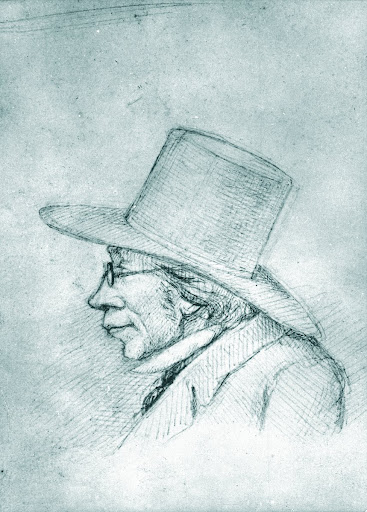 Drawing of Søren Kierkegaard