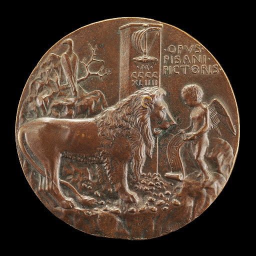 Lion Being Taught by Cupid to Sing [reverse]