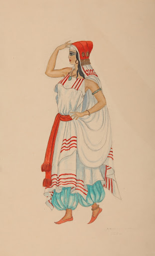 Piotr Tchaikovsky "NUTCRACKER". A sketch of Arabian Woman‘s costume