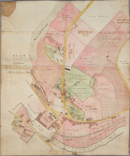 Plan of houses and land at Milford belonging to A R Strutt