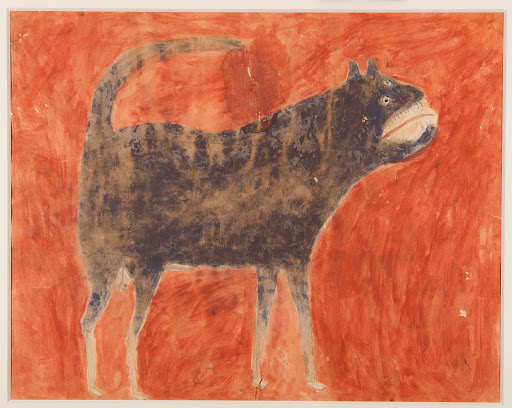 Mean Dog (On reverse: Man Leading Mule)