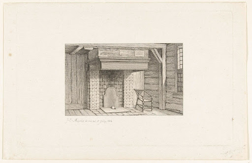Interieur van het Tsaar Peterhuisje te Zaandam, 1697