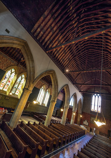 Painted interior of All Saints, Cambridge