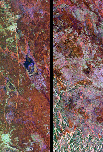 Space Radar Image of Great Wall of China