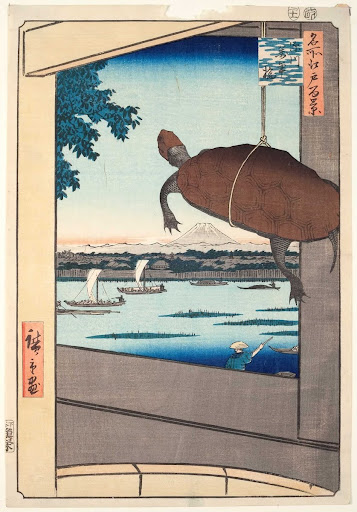 Mannen Bridge, Fukagawa, from the series "One Hundred Famous Views of Edo"