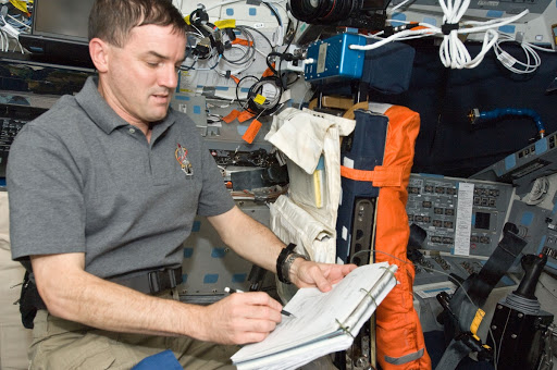 Walheim on Aft Flight Deck