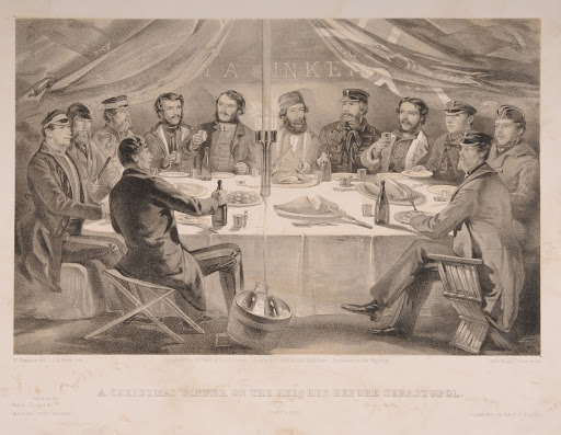 The generals Christmas banquet in front of Sevastopol