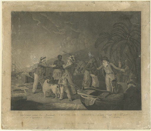 Traite des Nêgres. Quel contrat infame, l'un marchande ce qui n'appartient à personne. L'autre vend la propriété de la nature.