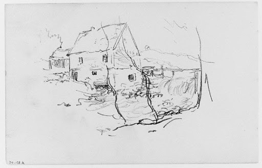 View of House by Waterfall (from Sketchbook)