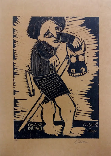 "Cavalo de pau, [in álbum] Ciro 12 xilogravuras"