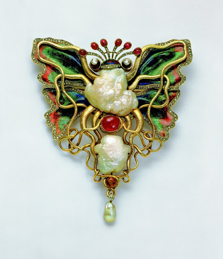 "Octopus and Butterfly" brooch