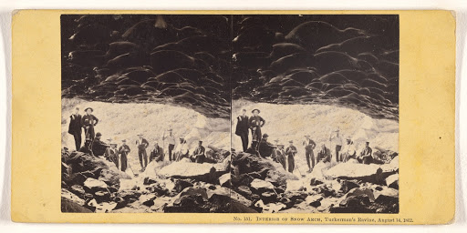 Interior of Snow Arch, Tuckerman's Ravive, August 14, 1862. (Full Front)