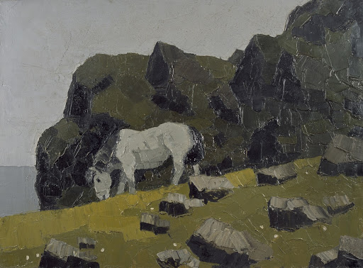 Welsh pony grazing at the coast