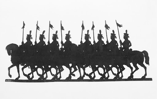 Pièce militaire « L'Épopée » par Caran D'Ache - Lanciers, 8 lanciers