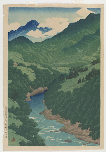 Somegawa river, Kōshū, from the series Souvenirs of Travels, Second Collection