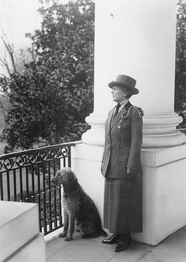 Florence Harding with Laddie Boy