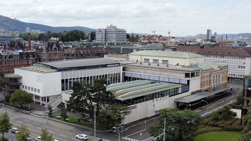 Aerial view of Kongresshaus and Tonhalle Zürich