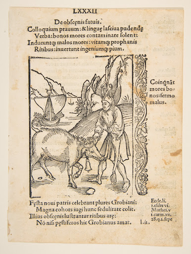 Illustration from Sebastian Brandt: Navis Stultifera, Basle, Bergmann van Olpe, 1497
