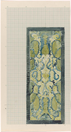 Decoratief ontwerp in groen en blauw