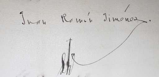 Juan Ramon Jimenez's signature, in a notarial record of Cádiz