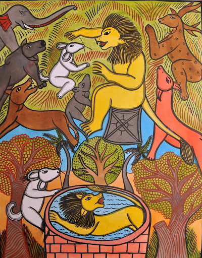 The foolish Lion and the clever Rabbit