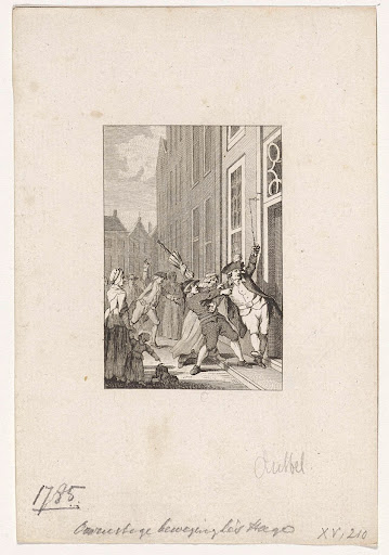 Onrust onder Oranjegezinden in Den Haag, 1785