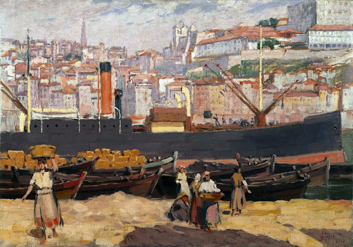 Boats unloading on the Rio Douro