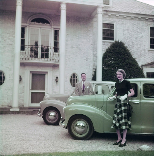 Robert and Martha Gerry with their Austins, Vogue