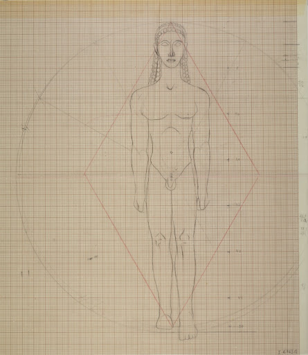 Untitled (Human proportion theory (Greek: konroi). Sketch for own class)