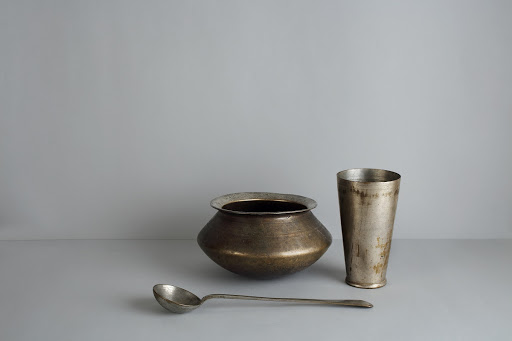 Utensils brought across by Sudershana Kumari's siblings during Partition