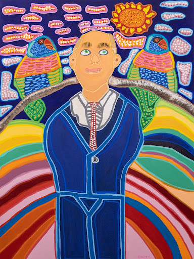 Trent Zimmerman watching the sun with all the clouds and the lorikeets are singing