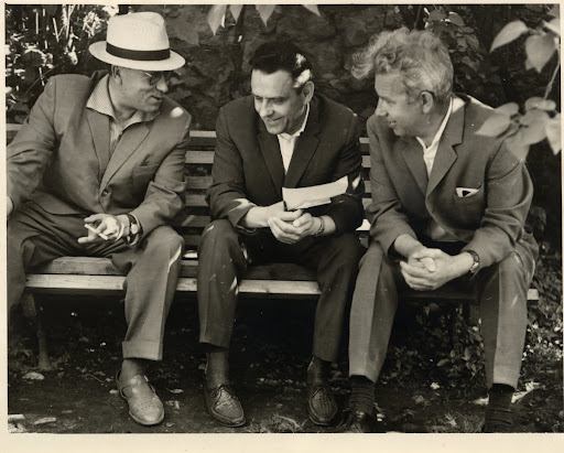 Photograph. Soviet cosmonaut V. M. Komarov in Kaluga