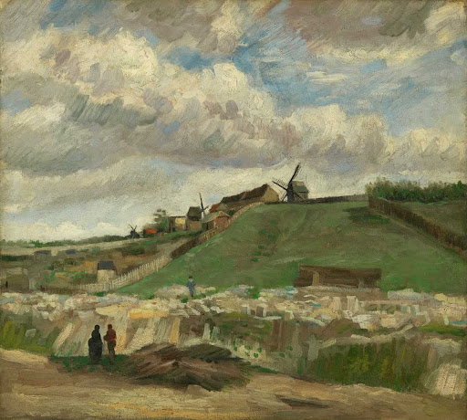 The hill of Montmartre with stone quarry