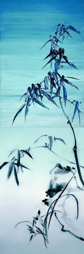 "Conversing with the Moon-He Sen Solo Exhibition": Li Shan's Bamboo Orchids and Aragonite