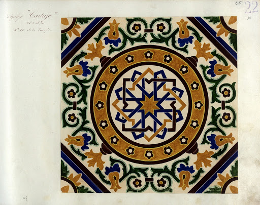 Dibujo de azulejo. Modelo: “Cartuja”