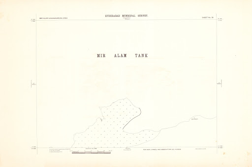 Hyderabad Municipal Maps, Mir Alam & Bahadurpura Area, Sheet No - 35 Front