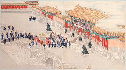 Album Leaf from The Grand Wedding of the Guangxu Emperor (Guangxu dahun tu)