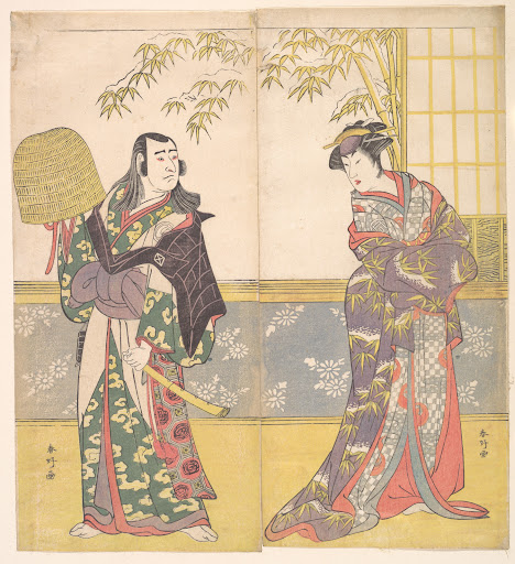 勝川春好画 三代目澤村宗十郎 三代目佐野川市松 |Kabuki Actors Sawamura Sōjūrō III and Sanogawa Ichimatsu III in "A Courtesan’s Mirror for the Eastern Provinces" (Keisei Azuma kagami)
